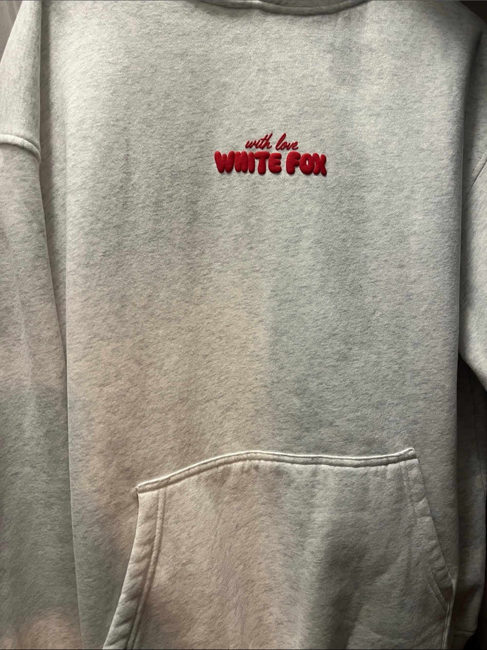 With Love White fox Hoodie